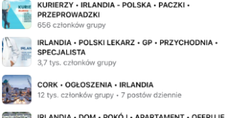 GRUPY FACEBOOK POLONIA IRLANDIA